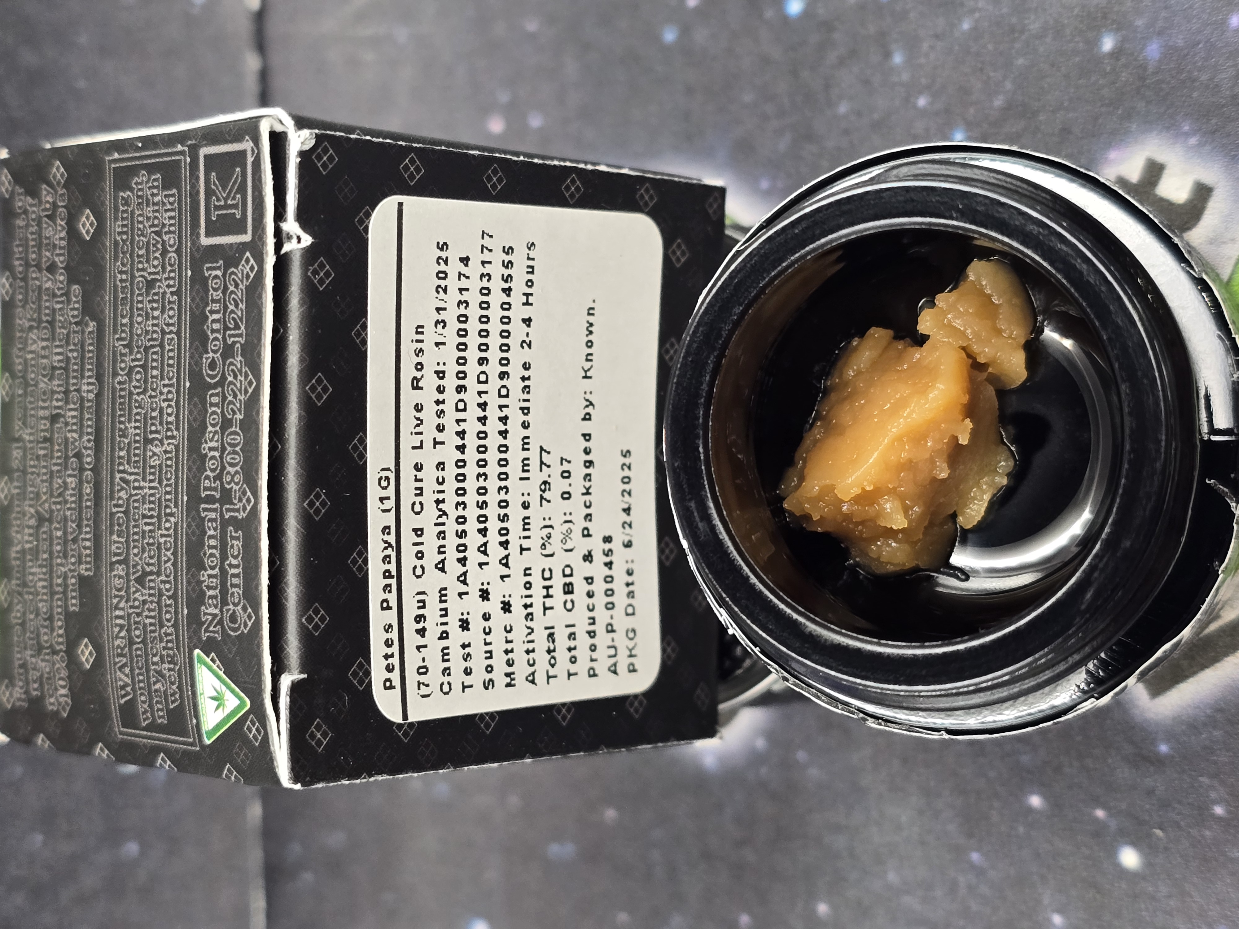 Photograph of product: Known | Papaya Live Rosin