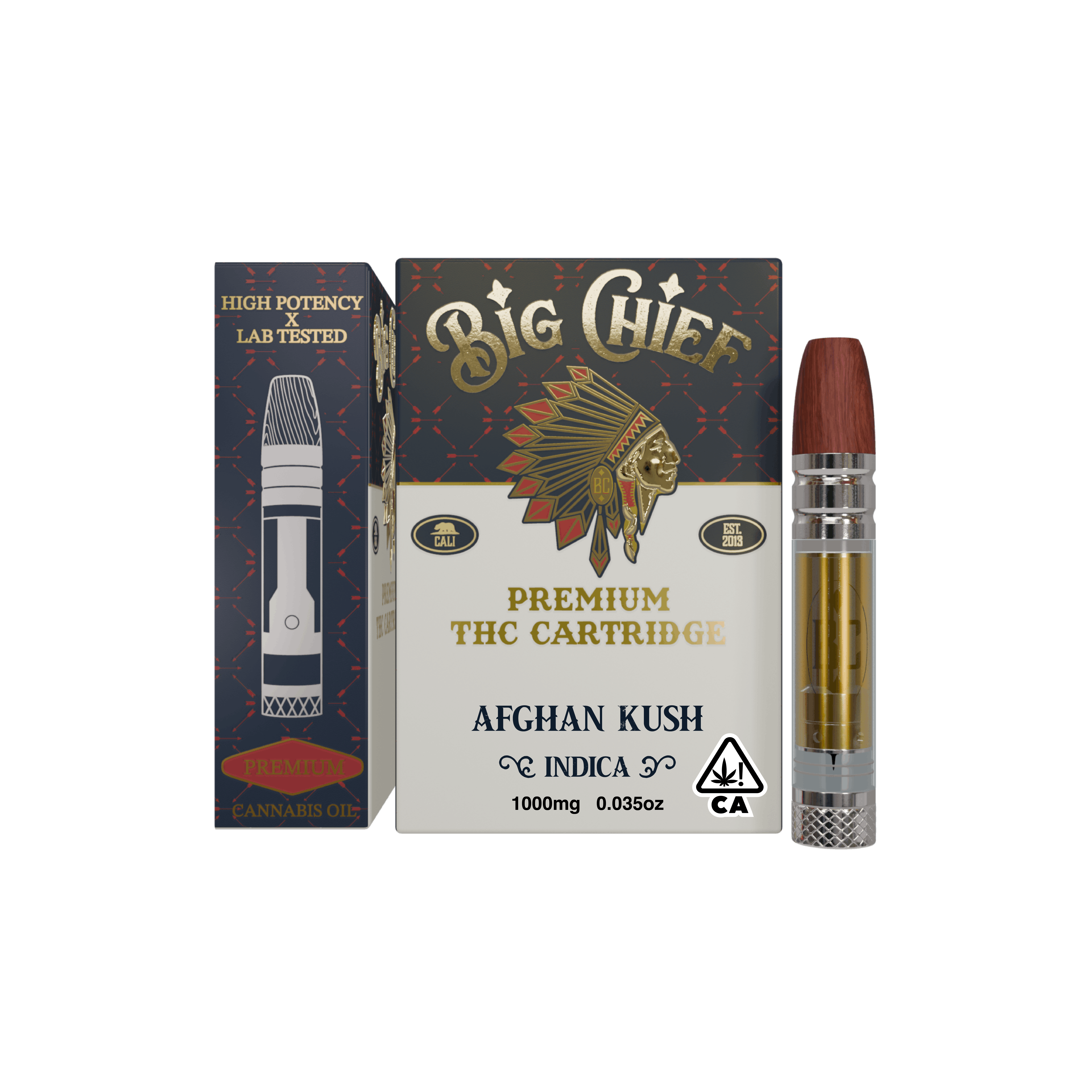 Photograph of product: Big Chief - Afghan Kush 1g Cart Oui'd