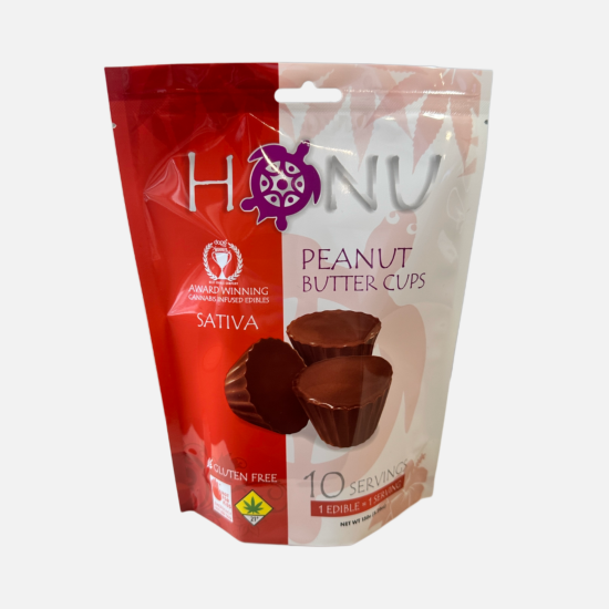 Photograph of product: Honu | Peanut Butter Cups | Oui'd | DOH | 10pk | 100mg TH-oui