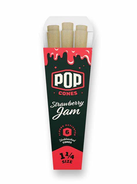 Photograph of product: Pop Cones (6) 1 1/4 Cones Strawberry Jam