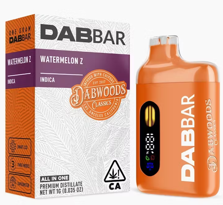 Photograph of product: Dabwoods Dab Bar Watermelon Z Oui'd AIO 1g