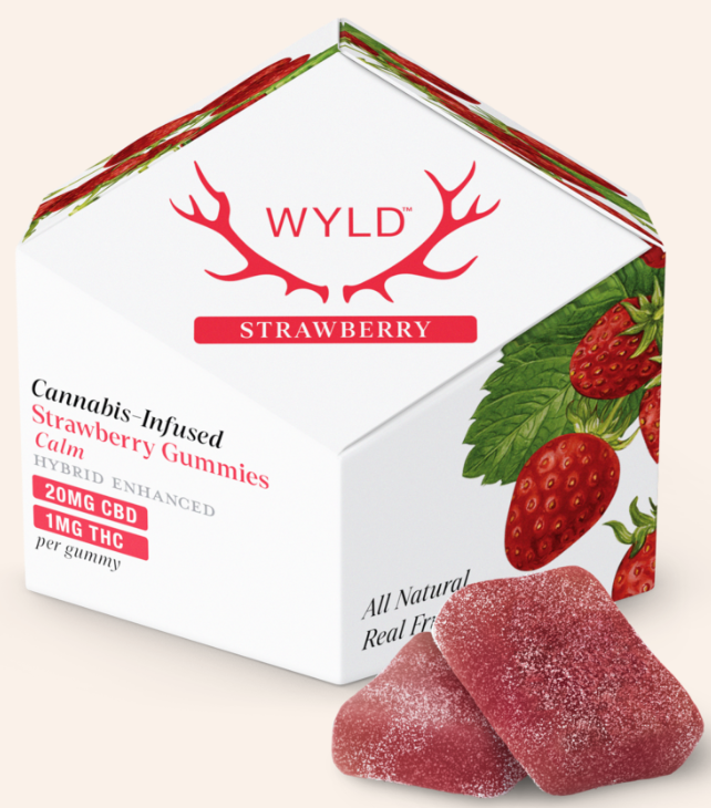 Photograph of product: Wyld - Gummies - CBD - 20:1 Strawberry - 200mgCBD/10mgTH-oui