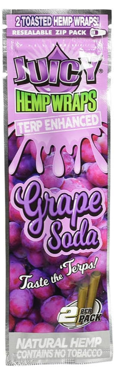 Photograph of product: Juicy Jay's Hemp Wraps Grape Soda