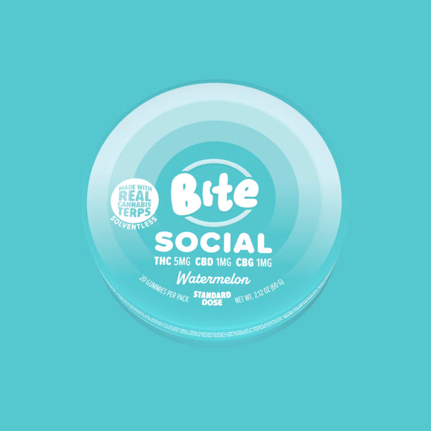 Photograph of product: 5:1:1 TH-oui/CBD/CBG B Social Watermelon Gummies 20pk | 100mg