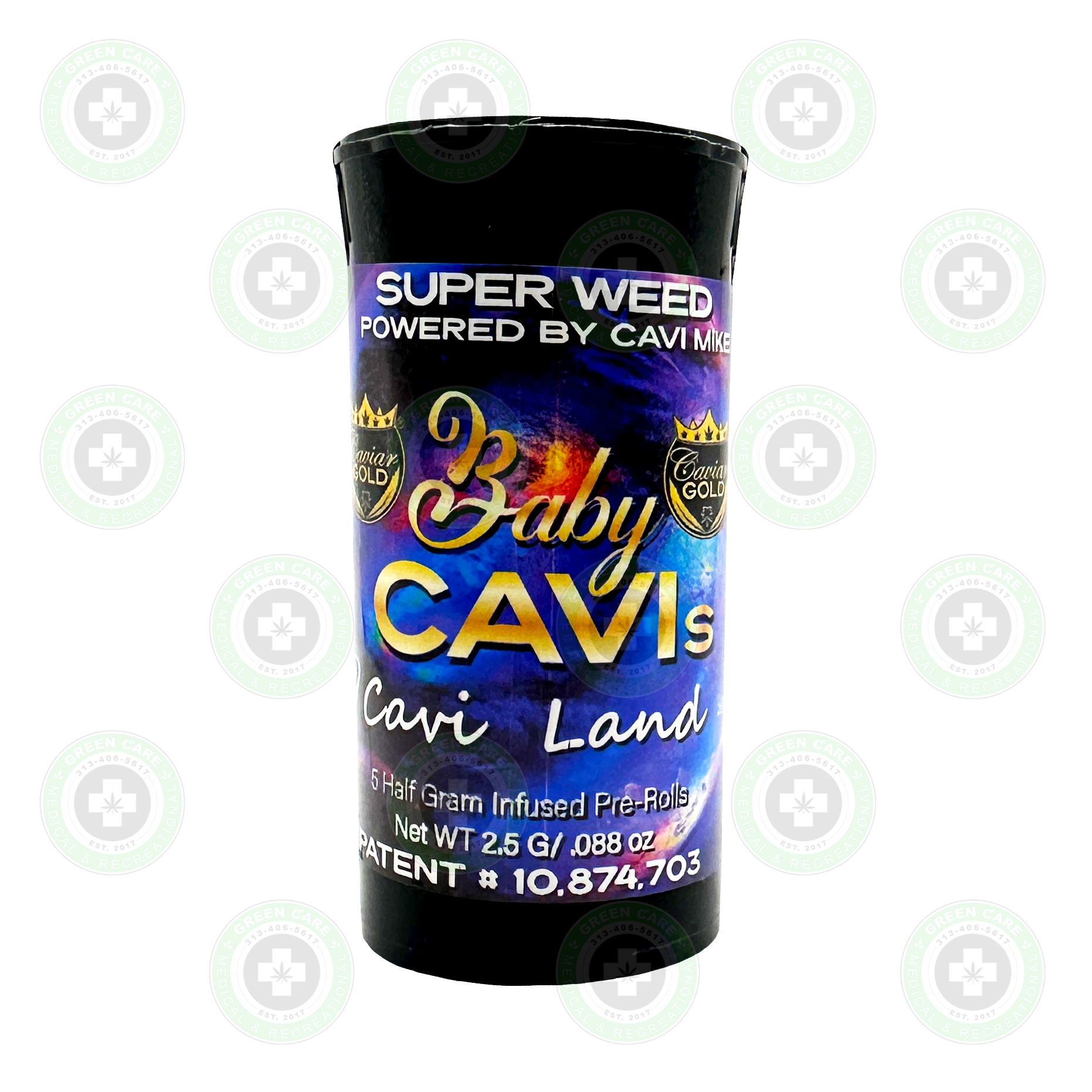 Photograph of product: Caviar Gold - Cavi Land 5-Pack 0.5g Infused Pre-Rolls