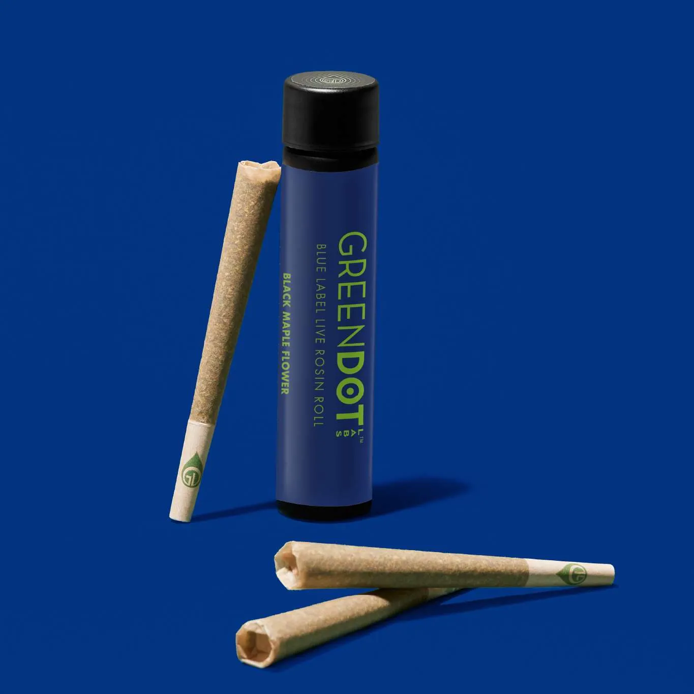 Photograph of product: Green Dot Blue Label Rosin Roll Garlic Banger x Thunderdome 1g