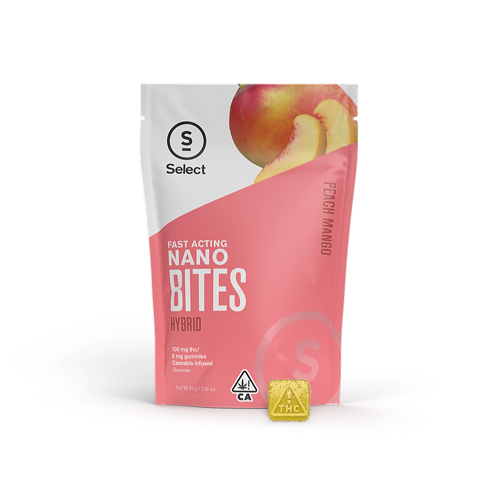 Photograph of product: Peach Mango Nano Fast Acting Bites 5mg 20pk
