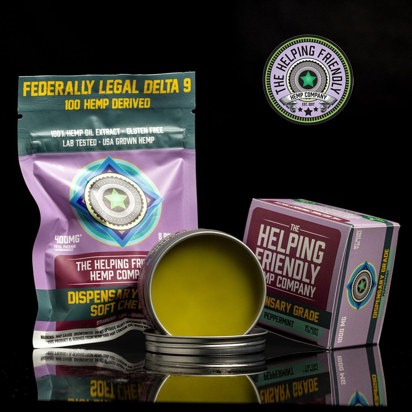 Photograph of product: Helping Friendly | 1000mg Cooling Dispensary Grade Salve | Original