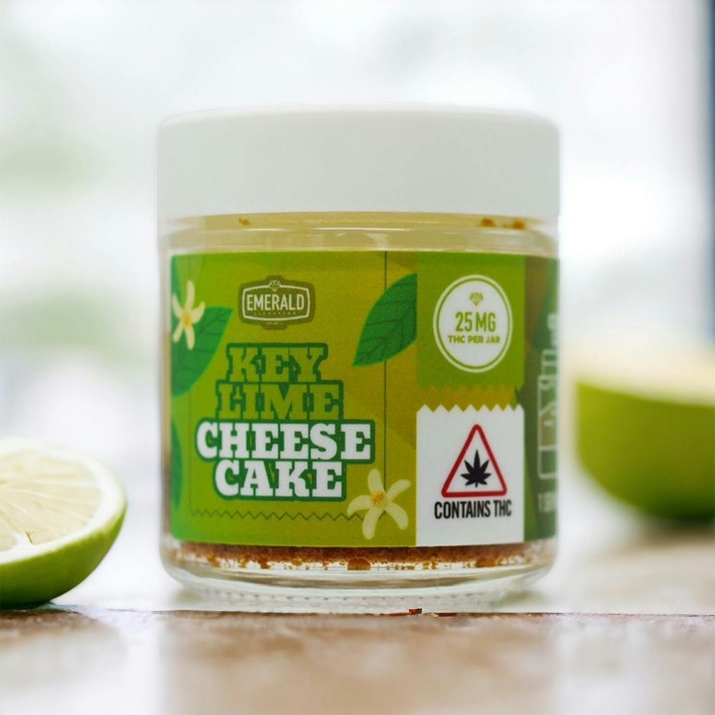 Photograph of product: Emerald Elevation: 25mg RSO Mini Key Lime Cheesecake