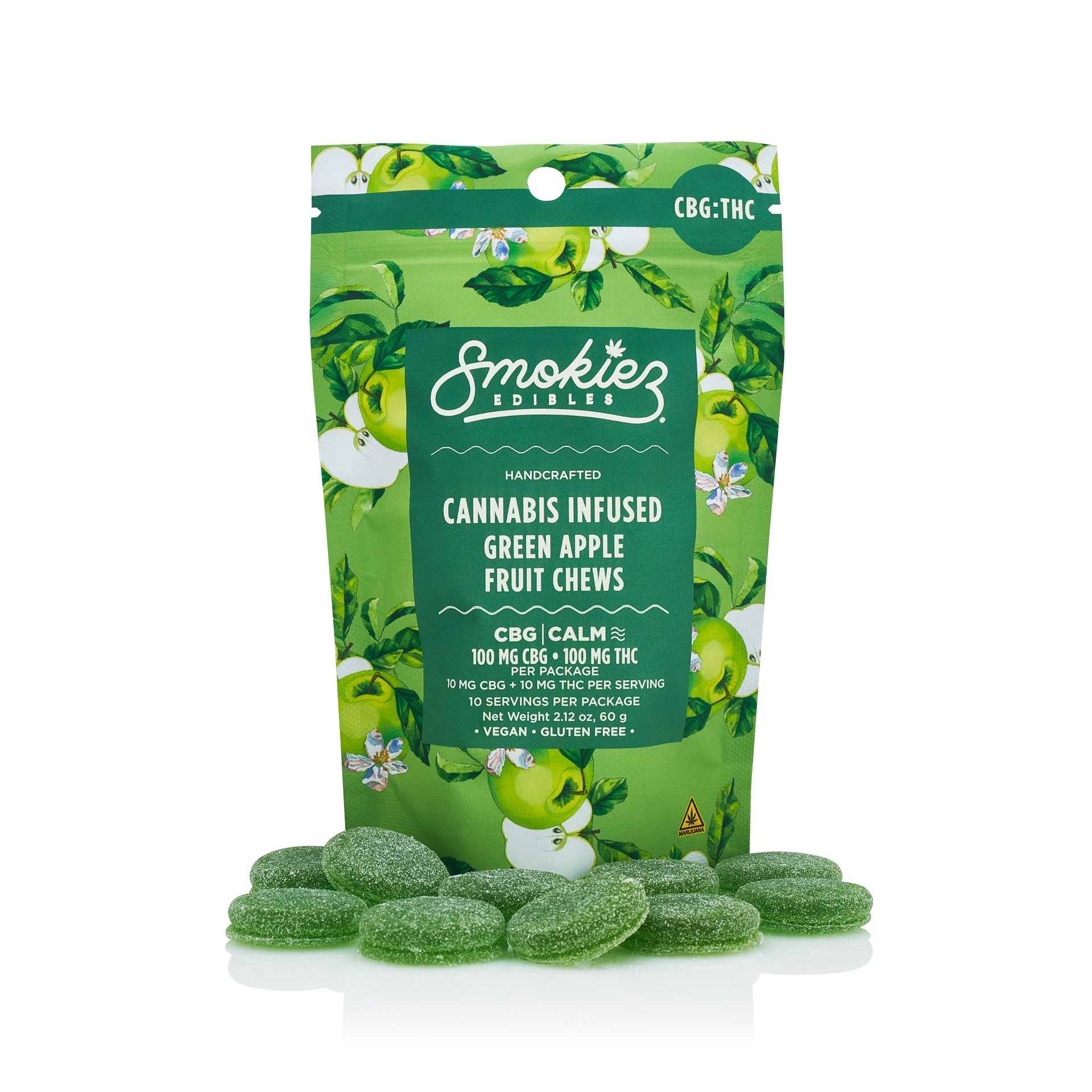 Photograph of product: Smokiez  CBG Calm 1:1 Sweet Green Apple
