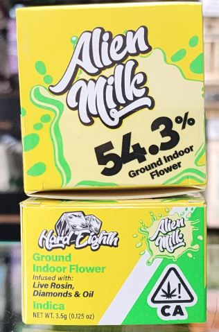 Photograph of product: Hard Eighth Infused 3.5g Alien Milk