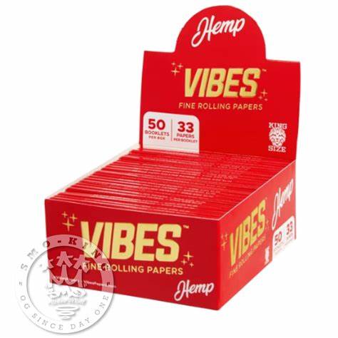 Photograph of product: Accessory | Cones/Papers/Wraps | - LB | Vibes Hemp Papers | 1 1/4"