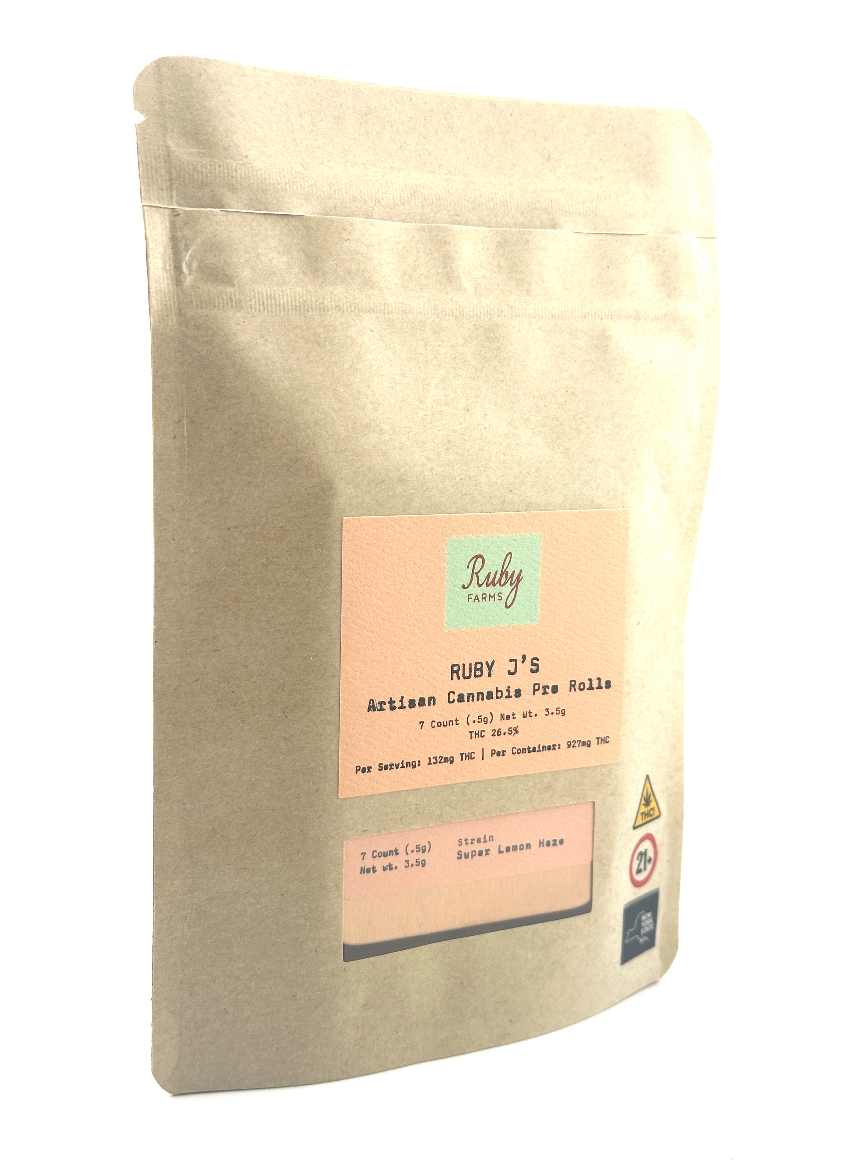 Photograph of product: Ruby Farms Ruby Doobies 7ct - Oui'd - Super Lemon Haze - .5g/ct
