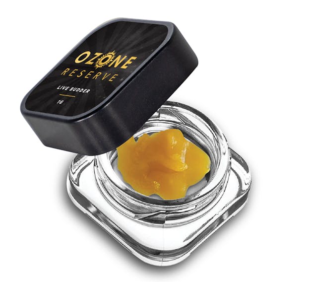 Photograph of product: Ozone Frosted Cake Pop (I) Reserve Live Budder 1g