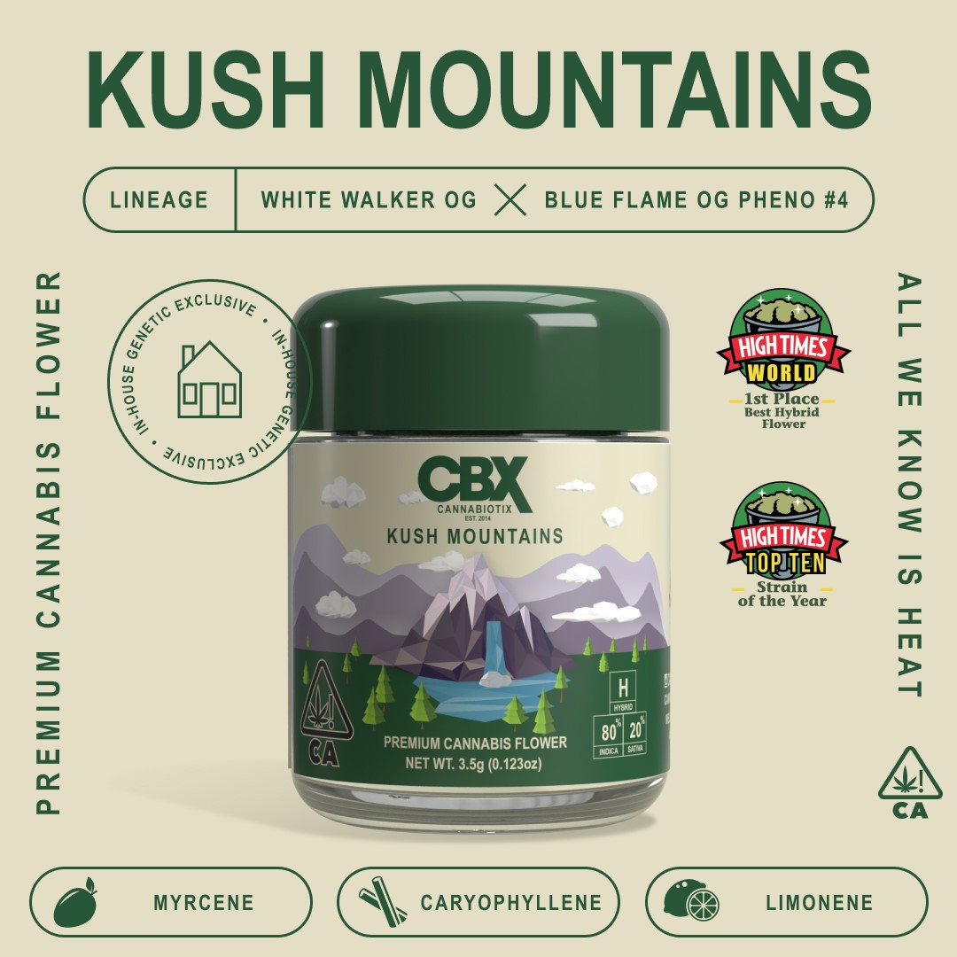 Photograph of product: KUSH MOUNTAINS 3.5G - CANNABIOTIX