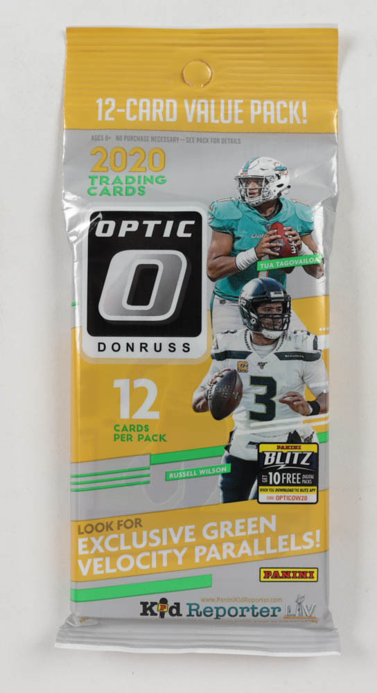 Photograph of product: Trading Cards | NFL | Cello Fat Pack | 2020 Optic