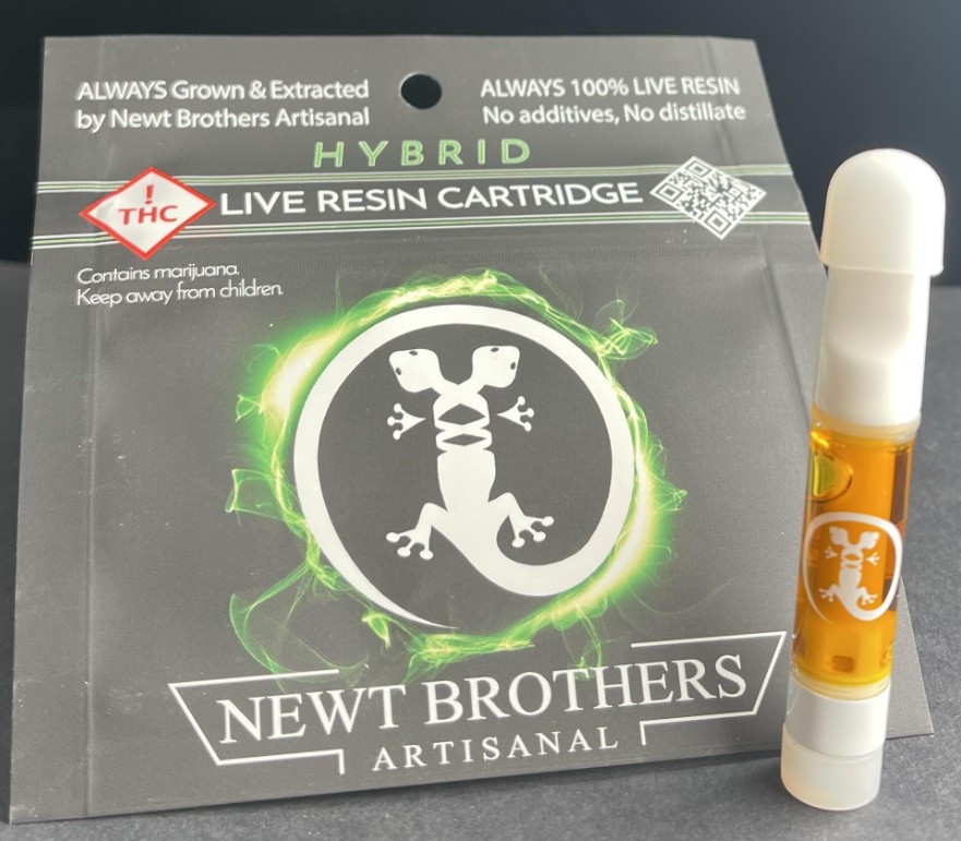 Photograph of product: Newt Bros - Violet Mimosa (H) - 1000mg Live Resin Cartridge