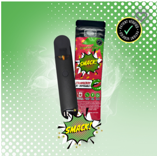 Photograph of product: SMACK!! | Disposable Cartridge | Strawberry | (H) 2000mg