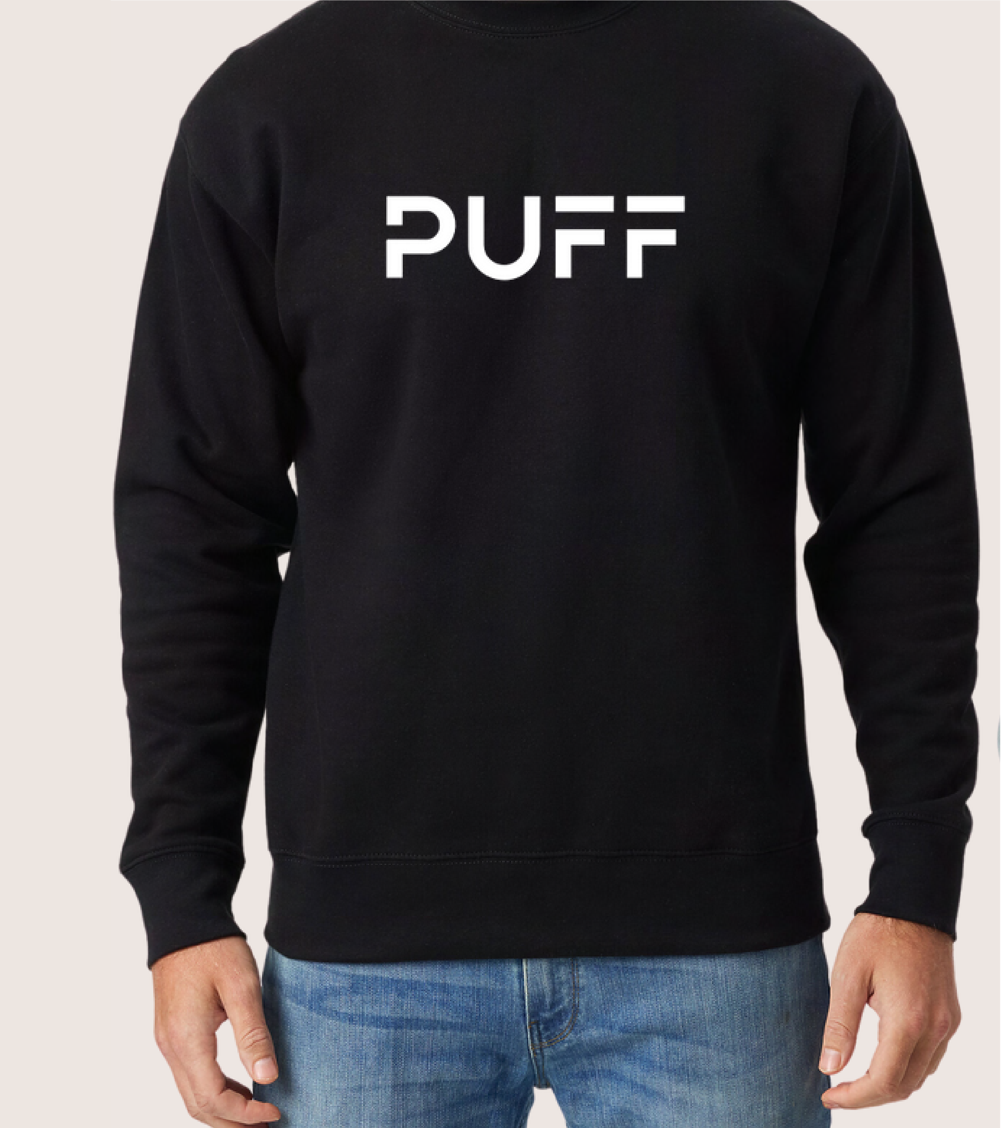 Photograph of product: Black Puff Crew Neck- XS