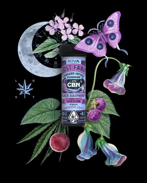 Photograph of product: Black Raspberry "Northern Lights" | 100 mg Gummies