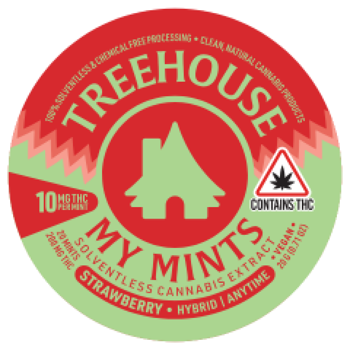 Photograph of product: Treehouse Oui'd -  Strawberry My Mints (Hybrid) - 100mg
