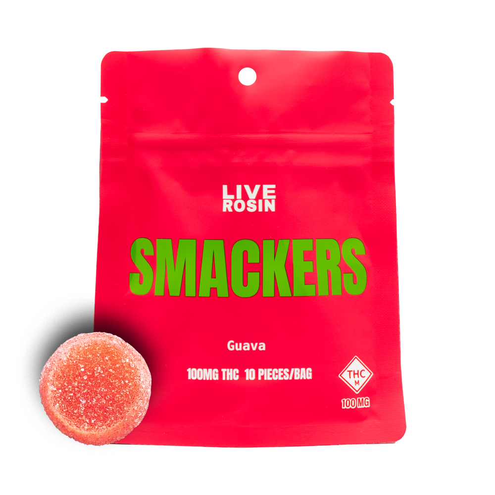 Photograph of product: Smackers | Guava Rosin Gummies | 100mg (10pk)