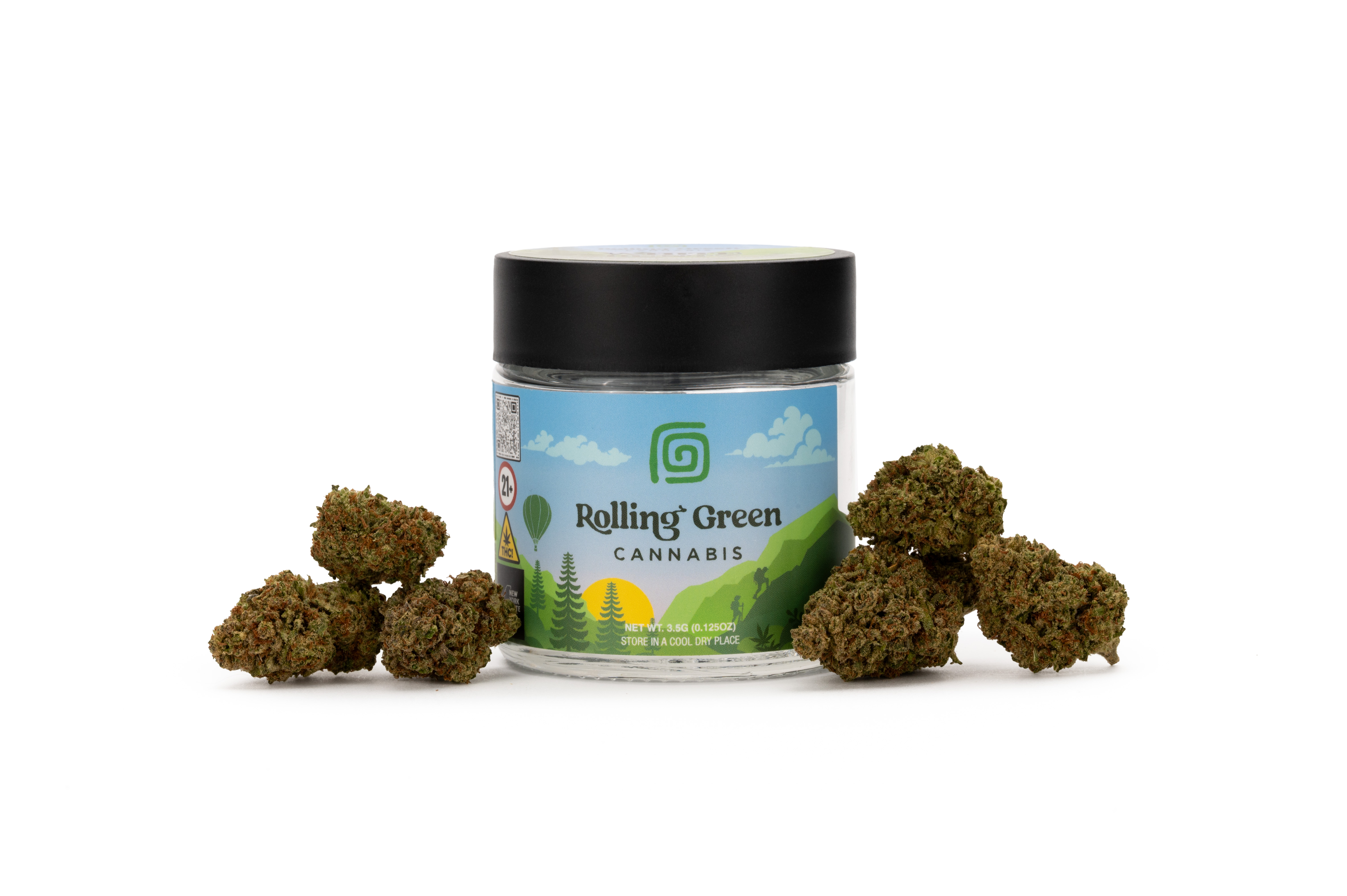 Photograph of product: Rolling Green Green Crack (ID) Flower 3.5g
