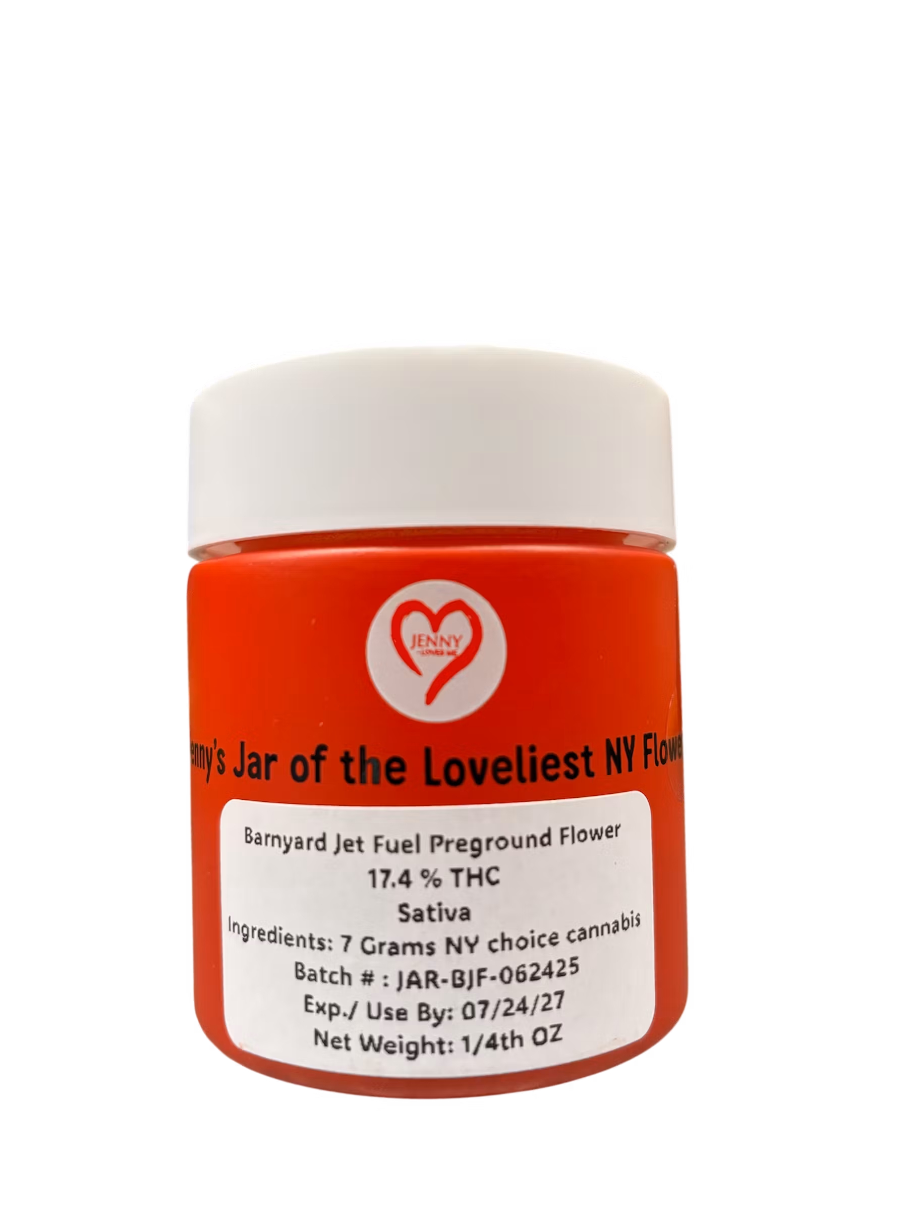 Photograph of product: Jenny's | Preground Flower Barnyard Jet Fuel - 7g