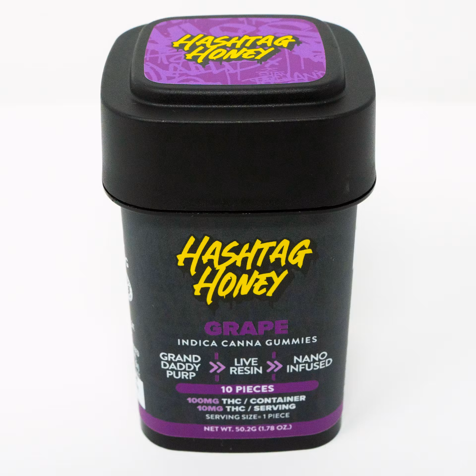 Photograph of product: au chocolattag Honey - LIVE RESIN Gummies - Grape - 10pk - 100mg