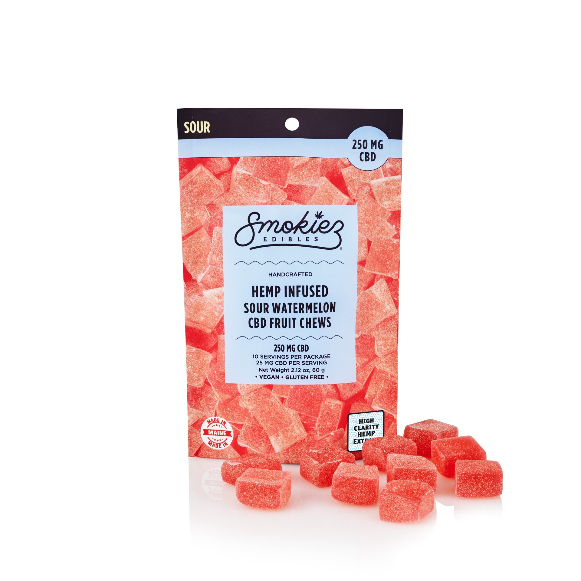 Photograph of product: SMOKIEZ GUMMY SOUR WATERMELON (H) [10PK] 250MG