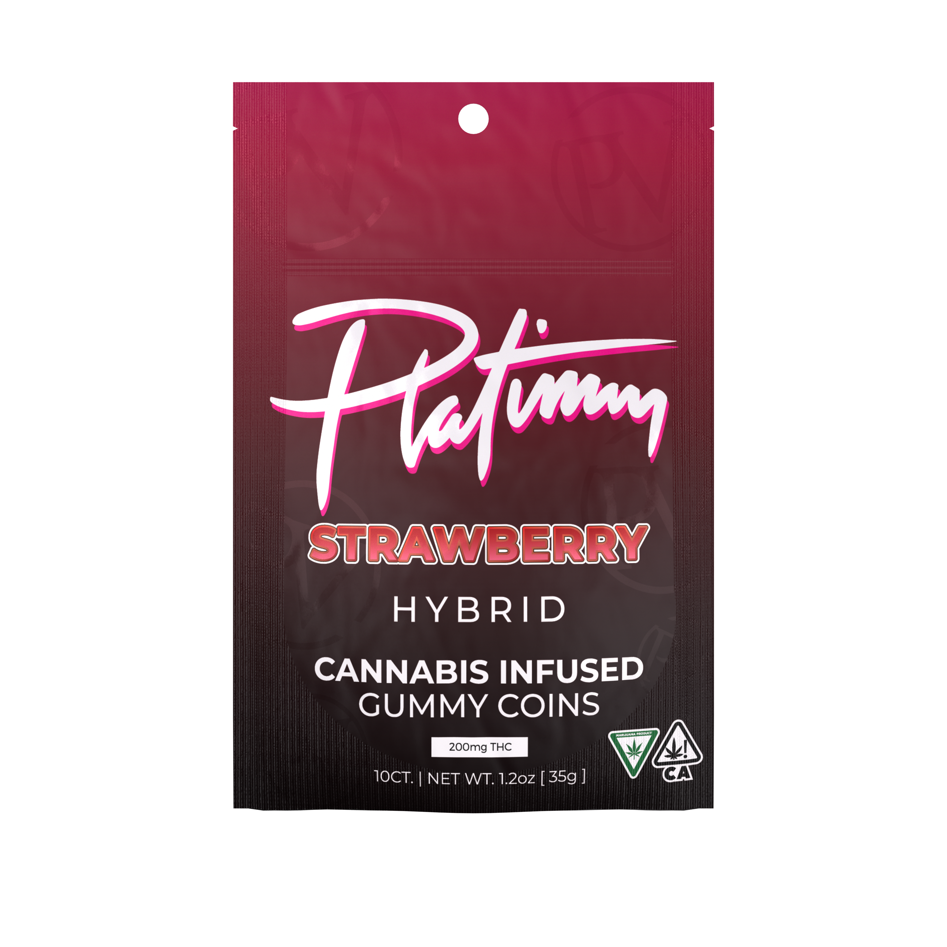 Photograph of product: Platinum Vape 200mg Gummies - Strawberry