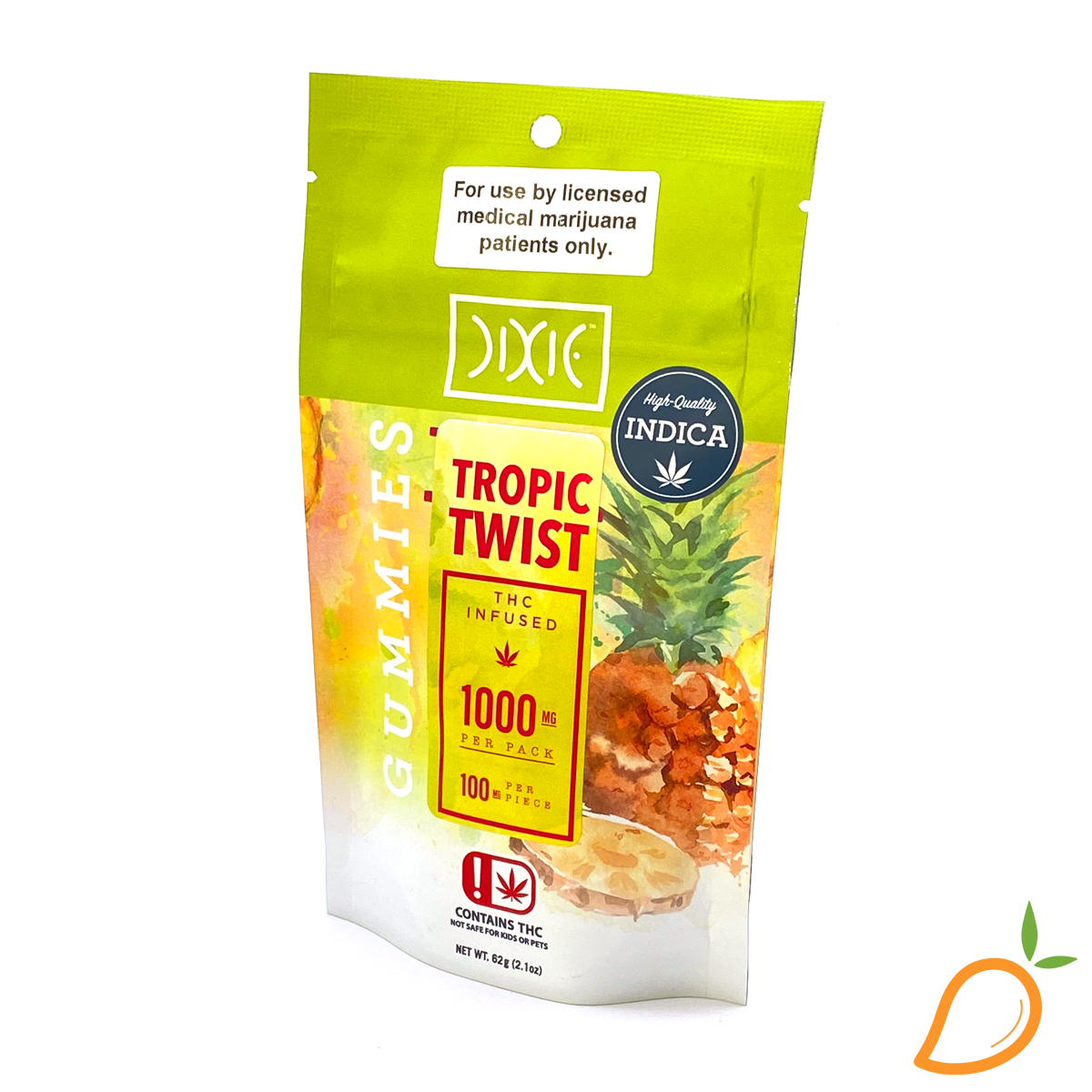 Photograph of product: 1000mg Tropic Twisted Oui'd Gummies Dixie