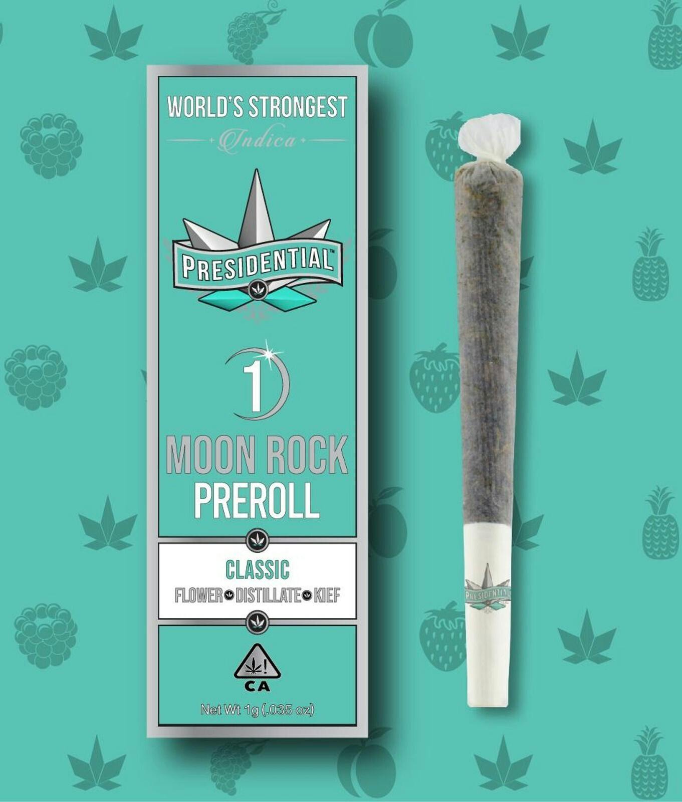 Photograph of product: PRESIDENTIAL | SKYWALKER | MOONROCK INFUSED PREROLL | 1G