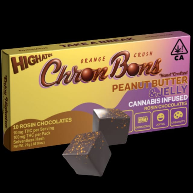 Photograph of product: Peanut Butter & Jelly 100mg Rosin Chocolates - 