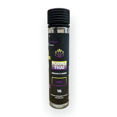Photograph of product: Dank | Preroll | Purple Thai | 1g | Oui'd | 28.70% TH-oui