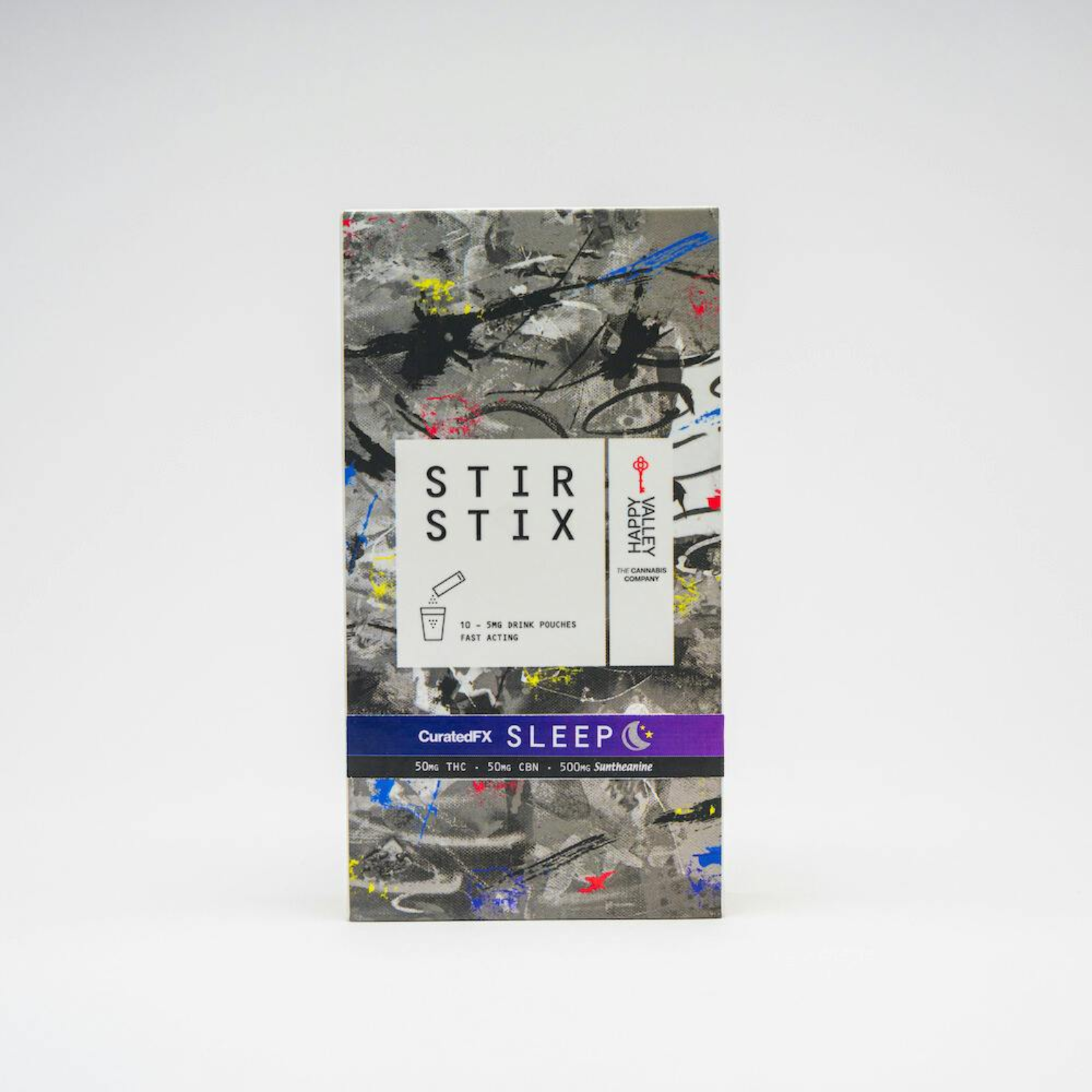 Photograph of product: 50mg 10pk Nano Stir Stix | Unflavored - Sleep | Happy Valley