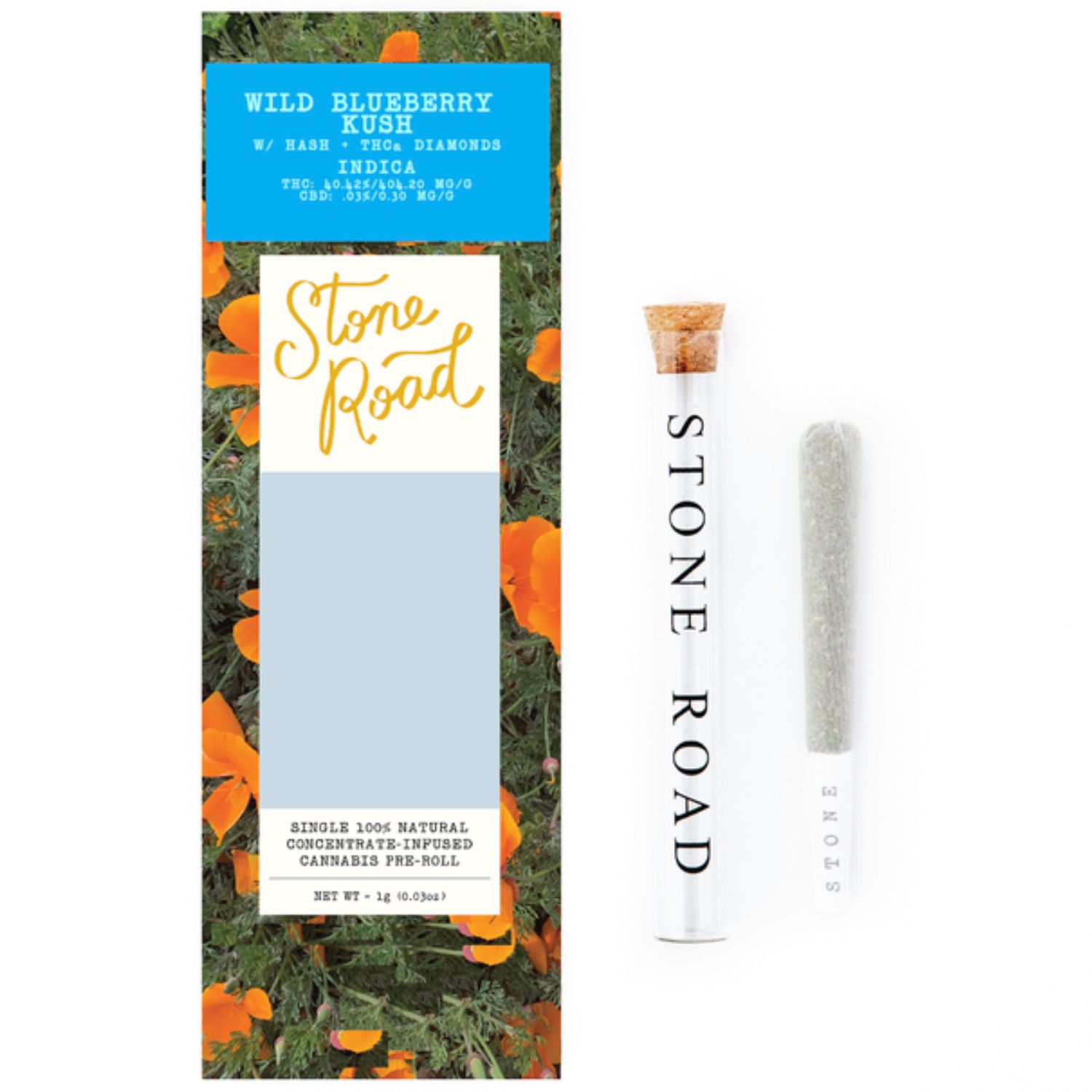 Photograph of product: Wild Blueberry Kush Infused Pre Roll