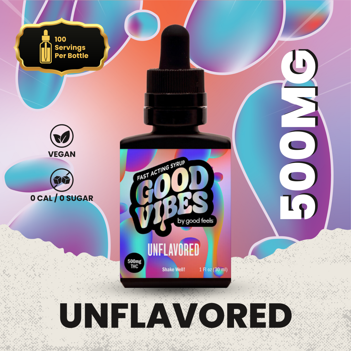 Photograph of product: Good Vibes Unflavored Syrup Tincture