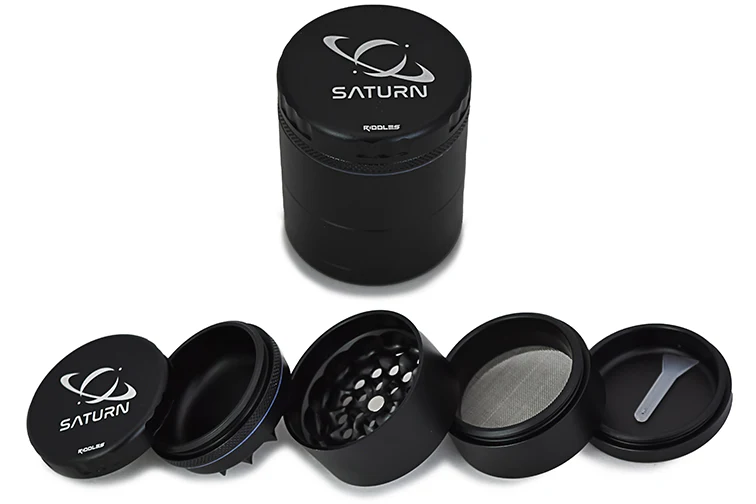 Photograph of product: Riddles | SATURN 5PC 50MM GRINDER Assorted Colors Paraphernalia