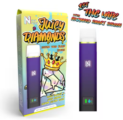 Photograph of product: NEW NORMAL | JUICY DIAMONDS | TRIO BLEND | AIO VAPE | 1G