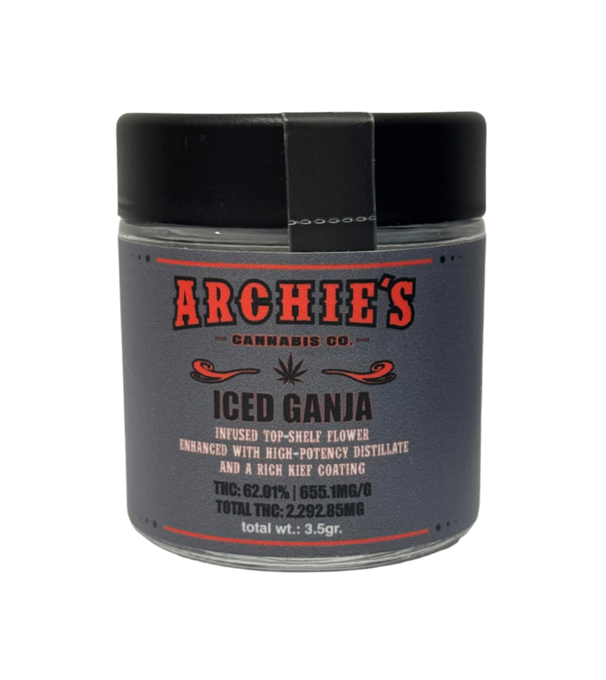 Photograph of product: Archie's | Iced Ganja | Infused Flower | Hybrid - 3.5g