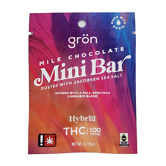 Photograph of product: Gron- 100mg Milk Chocolate High Dose Mini Bar