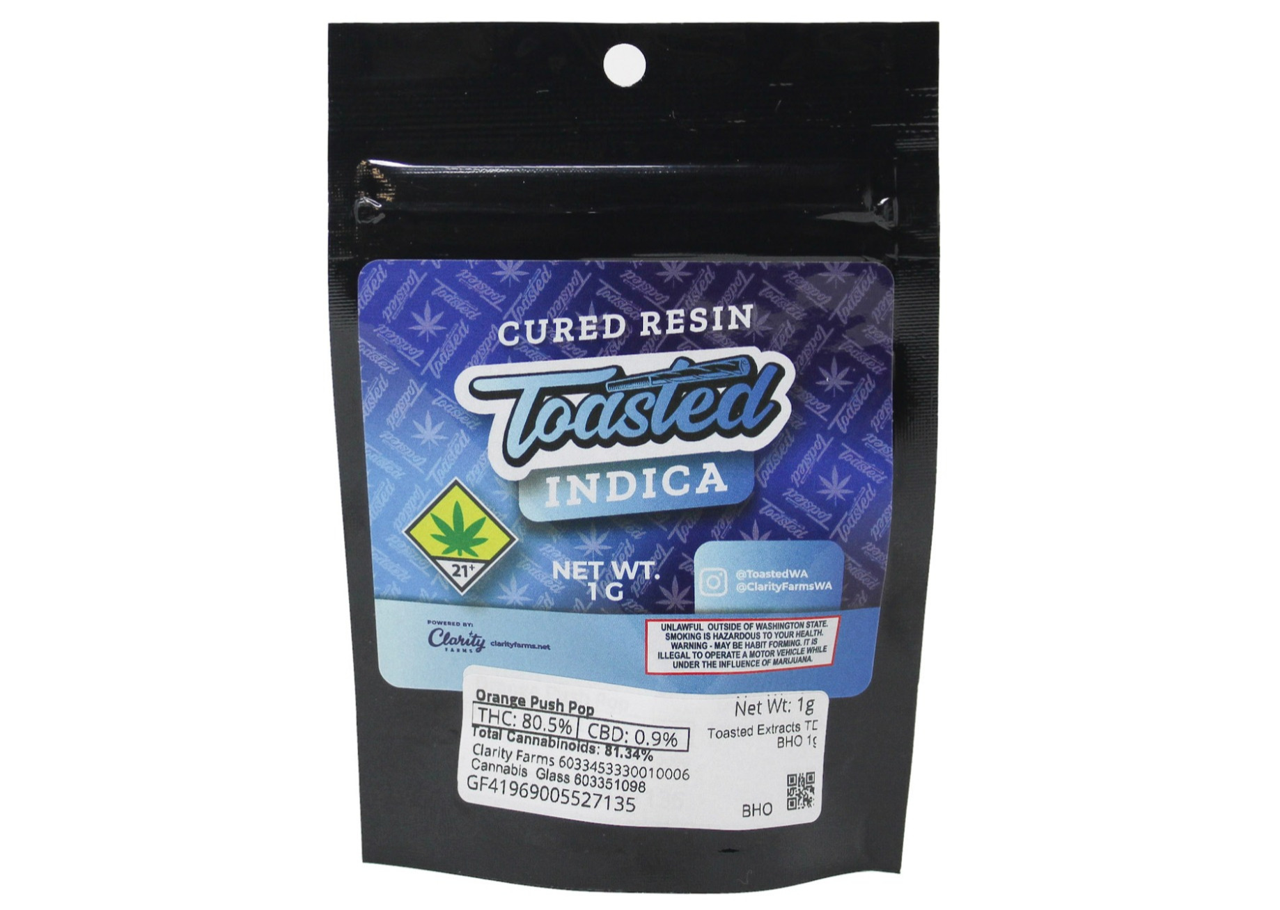 Photograph of product: COW Orange Push Pop Cured Resin Concentrate 27649