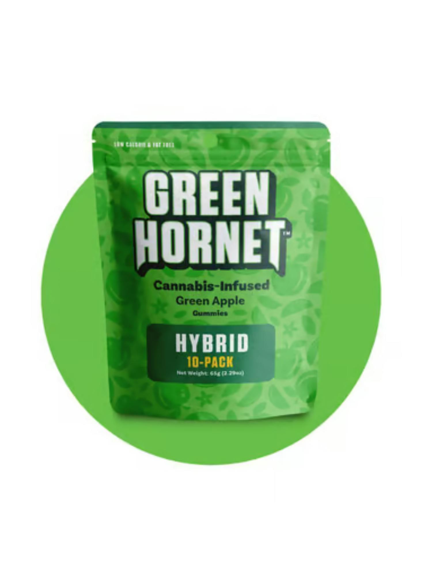Photograph of product: Green Hornet | Green Apple Gummy | 100mg