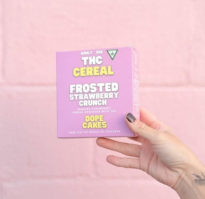 Photograph of product: Dope Cakes - Frosted Strawberry Crunch TH-oui Cereal