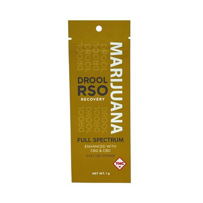 Photograph of product: DROOL 1G 1:1:1 RECOVERY RSO TH-oui:CBD:CBG