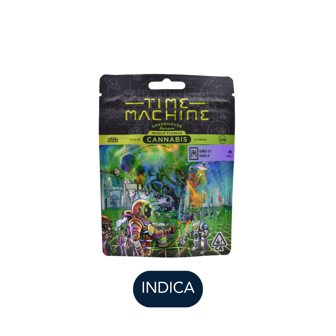 Photograph of product: Time Machine - Gmo - Flower - 3.5g
