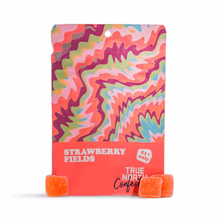 Photograph of product: True North | Berries & Cream | 4x50mg Full Spectrum Edible