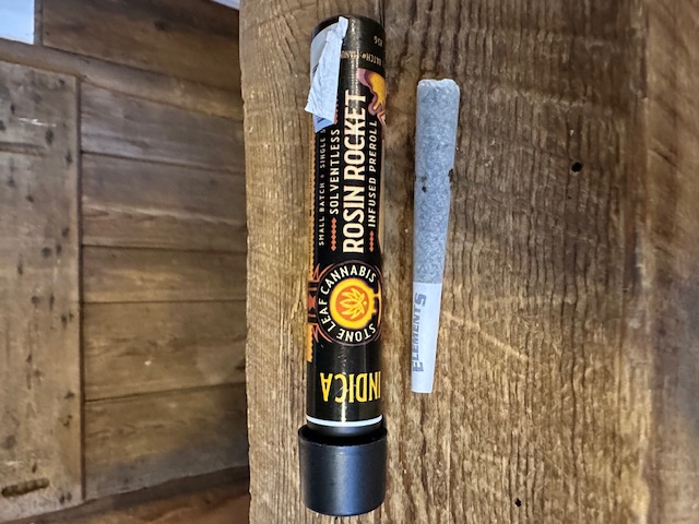 Photograph of product: Stone Leaf Oui'd Rosin Rocket Infused Preroll