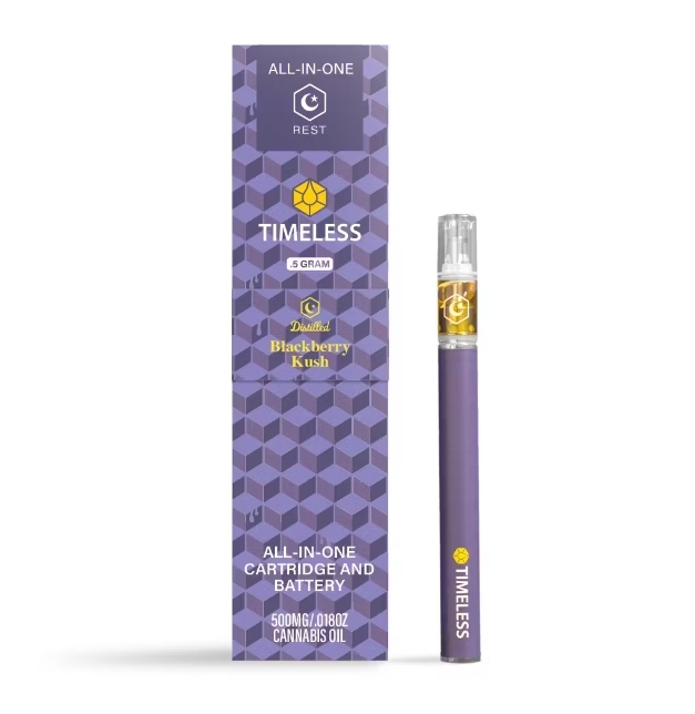 Photograph of product: Blackberry Kush | Disposable Rest Vape | .5g
